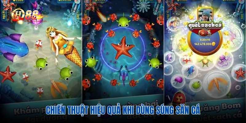 Chiến thuật dùng súng hiệu quả khi săn cá online