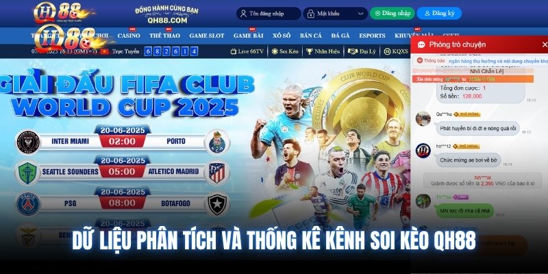 Dữ liệu phân tích và thống kê kênh soi kèo QH88